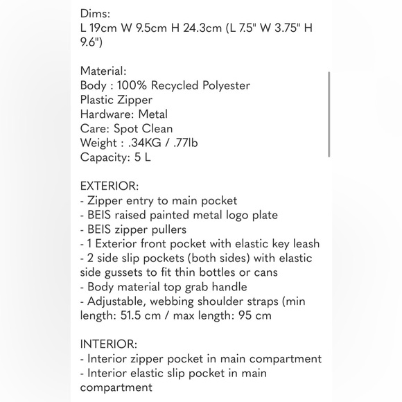 NEW BEIS VINTAGE FLORAL MINI BACKPACK - Picture 5 of 6